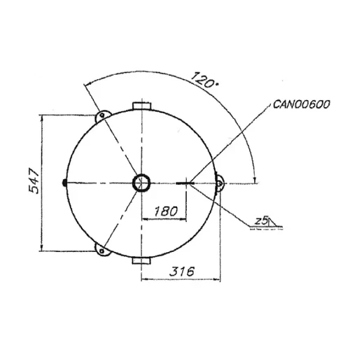 מיכל לחץ אויר LT500.2/10 עומד VECO1841