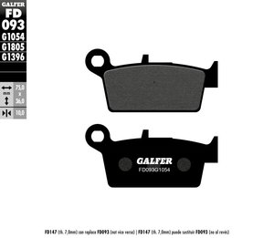 רפידות בלם גלפר - GALFER PADS SEMI METAL FD093G1054