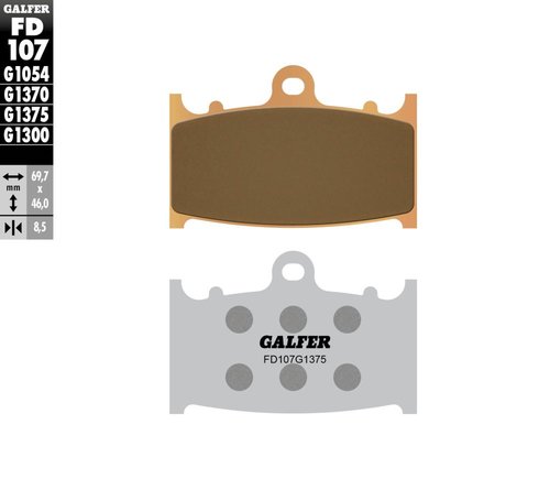 רפידות בלם GALFER Sinter Sport FD107G1375 עם בידוד חום לביצועים