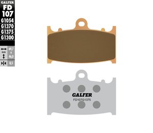 רפידות בלם סינטרד גלפר עם בידוד חום - GALFER PADS SINTER SPORT FD107G1375