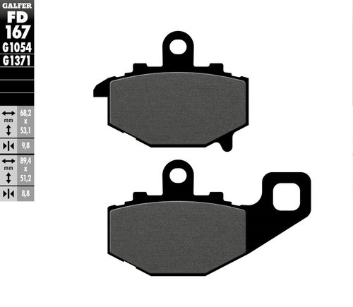 רפידות בלם GALFER Semi Metal FD167G1054 לאופנוע