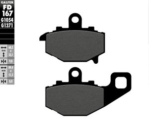רפידות בלם גלפר - GALFER PADS SEMI METAL FD167G1054
