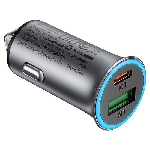 מטען מהיר לרכב (חיבור למצת) 95W עם שתי יציאות AceFast B16  USB-C + USB-A