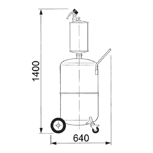 יונק שמן עם מיכל שקוף 91 ליטר R43091