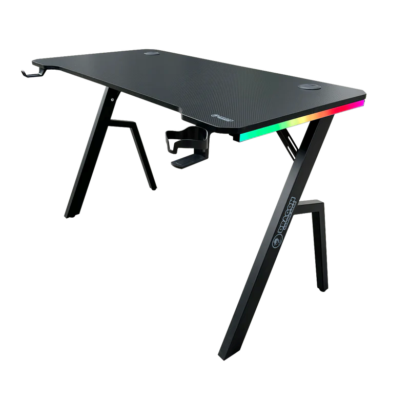 שולחן גיימינג עם תאורת RGB אורך 120 ס"מ דגם DRAGON TR 