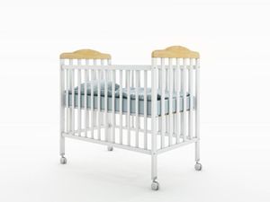 מיטת תינוק מטר דגם אביב לבן+עץ אלון