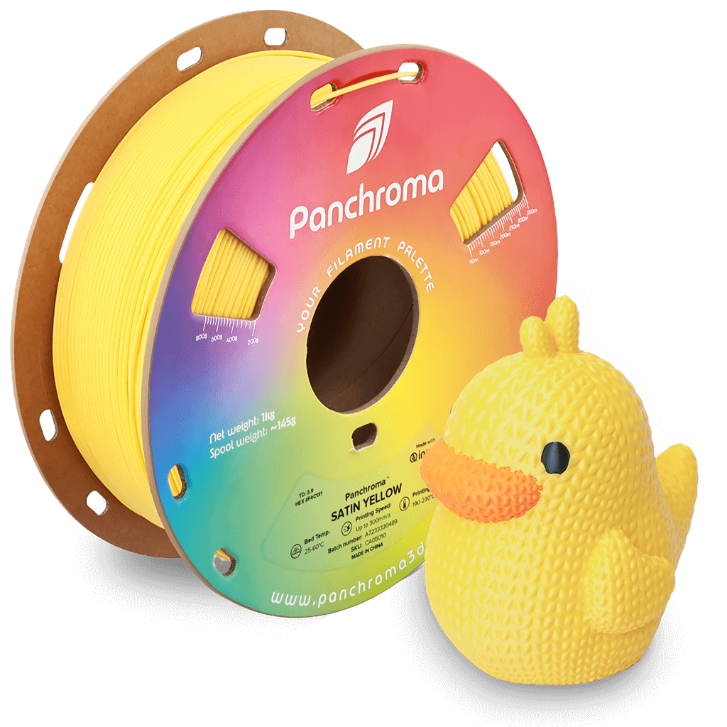 פילמנט +PLA סאטן צהוב 1 ק"ג 1.75 מ"מ - Panchroma Satin PLA+ Yellow