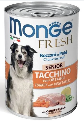 מונג פרש שימור לכלבים מבוגרים הודו וירקות 400 גרם