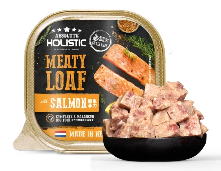 אבסולוט הוליסטיק סלמון מעדן פטה לכלב 100 גרם