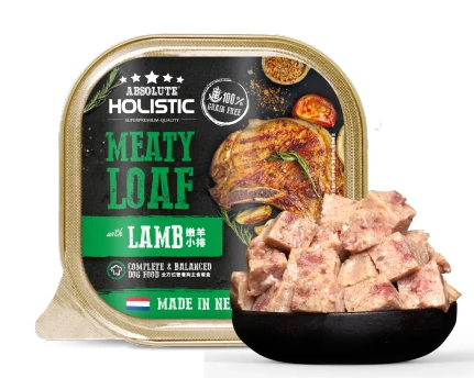 אבסולוט הוליסטיק כבש מעדן פטה לכלב 100 גרם