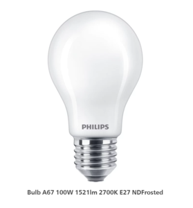 נורת לד PHILIPS 11.2W E27 2700K לעמעום