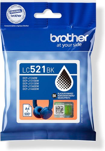 ראש דיו שחור מקורי brother lc521bk