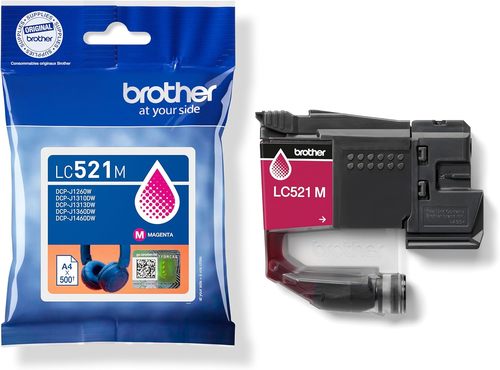 ראש דיו אדום מקורי brother lc521m