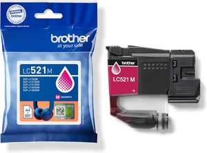 ראש דיו אדום מקורי brother lc521m