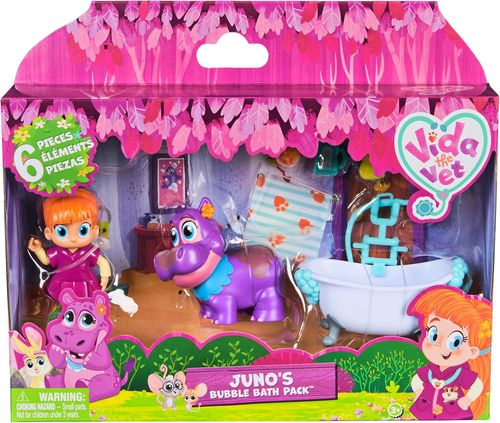 ערכת אמבטיית בועות ג'ונו עם 2 בובות ו 6 אביזרים