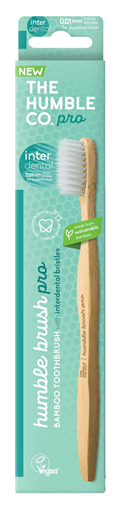 מברשת שיניים במבוק עם סיבים דקים במיוחד | humble brush pro Bamboo Toothbrush with interdental bristles