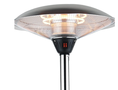 פטריית חימום חשמלית קורנת 2 דרגות חום - כסוף - IP34 3000W  