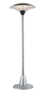 פטריית חימום חשמלית קורנת 2 דרגות חום - כסוף - IP34 3000W  