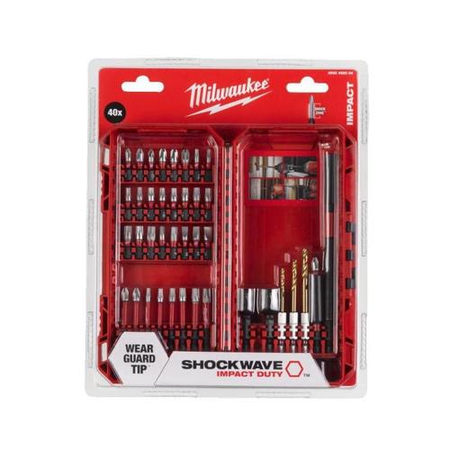 סט ביטים ומקדחים 40 חלקים MILWAUKEE SHOCKWAVE
