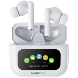 אוזניות אלחוטיות עם נגן MP3 מובנה צבע לבן Samvix SmartPods 64GB