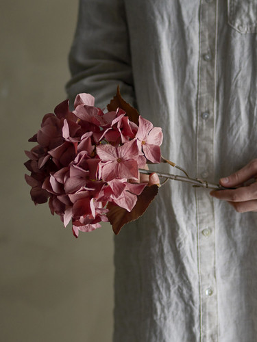 ענף הידרנג'אה מלאכותי Hydrangea - ורוד