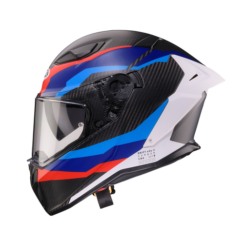 קסדת כביש מלאה קאברג דריפט איבו קרבון 2 CABERG DRIFT EVO CARBON II שחור\אדום\כחול מט