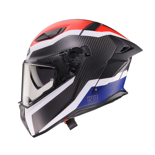 קסדת כביש מלאה קאברג דריפט איבו קרבון 2 CABERG DRIFT EVO CARBON II שחור\כחול\אדום מט