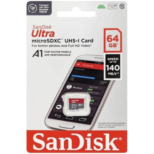כרטיס זיכרון מיקרו SanDisk Ultra MicroSD 64GBברפאלי - refali.co.il