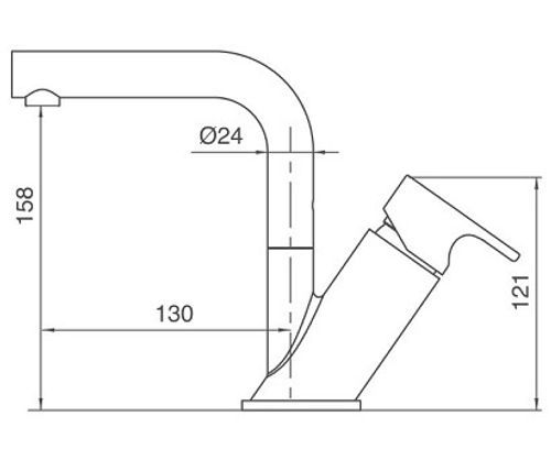 ברז פרח ברבור לכיור גל בר צבע כרום 305142 חמת