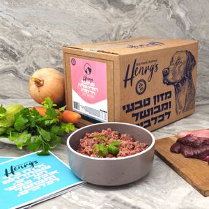 מזון הודו טלה וירקות לכלב הנריס 6 ק"ג