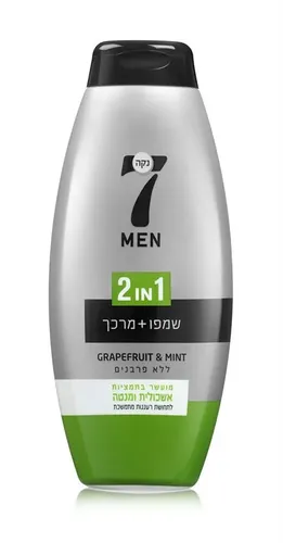 נקה 7 לגבר שמפו + מרכך 2 ב-1 750 מ