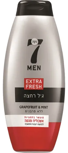 נקה 7-ג'ל רחצה לגבר אגס ומנטה 750 מ