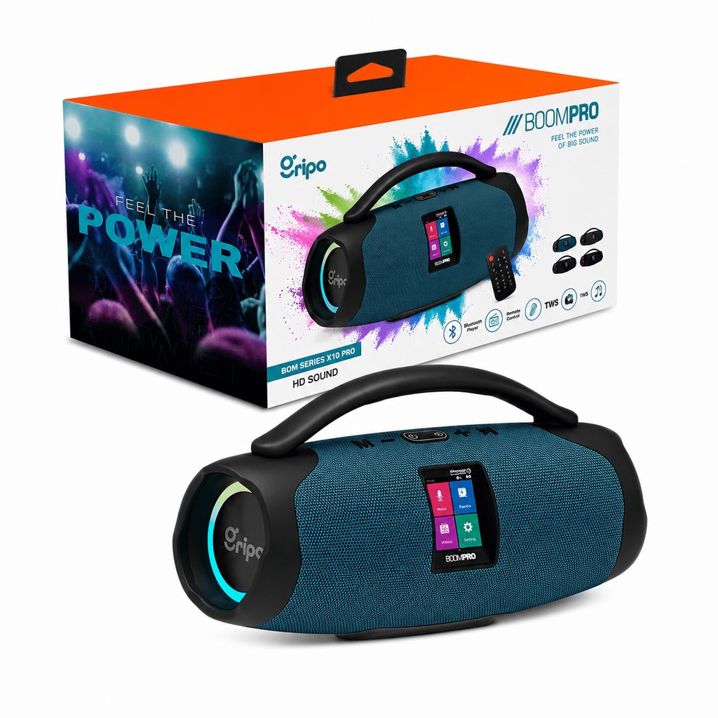 רמקול משולב נגן - BOOMPRO 40W - כחול