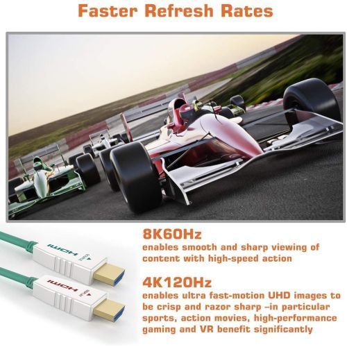 כבל RUIPRO 8K HDMI 2.1 48Gbps Fiber Optic Cable - 50 Meter HDMI