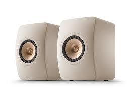 זוג רמקולים מדפיים KEF LS50 II Wireless צבע Sand!