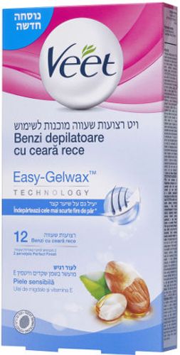 ויט רצועות שעווה מוכנות לשימוש לעור רגיש 12 רצועות