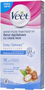 ויט רצועות שעווה מוכנות לשימוש לעור רגיש 12 רצועות