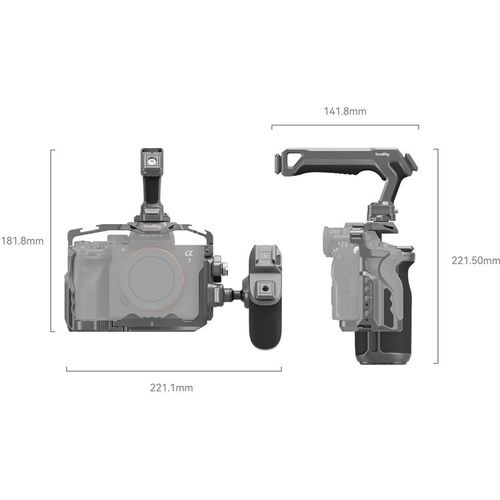 קיט כלוב למצלמות סוני SmallRig HawkLock Advanced Kit Sony a7R V, a7 IV, a7S III