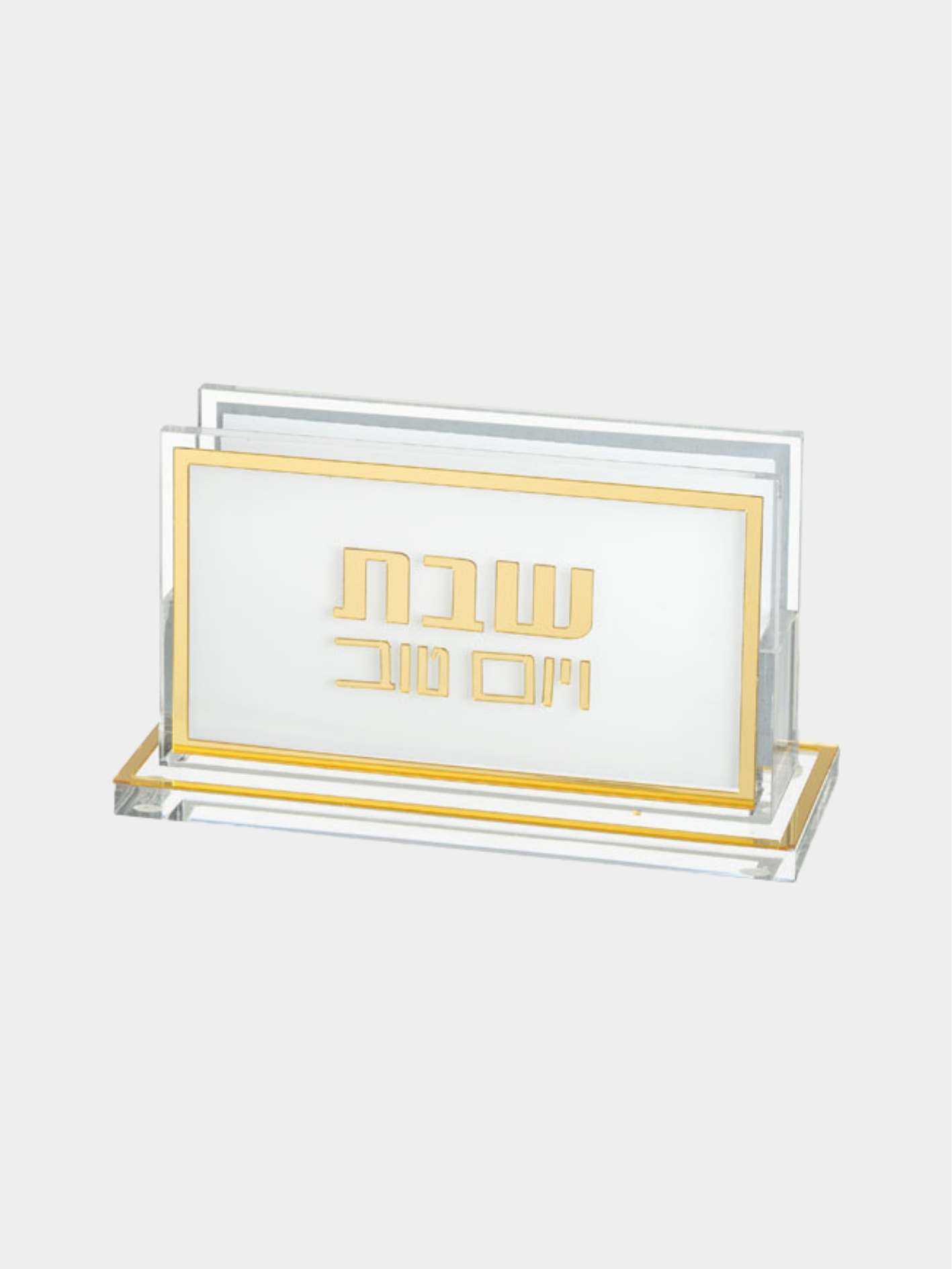 מחזיק גפרורים אקריליק זהב שוכב