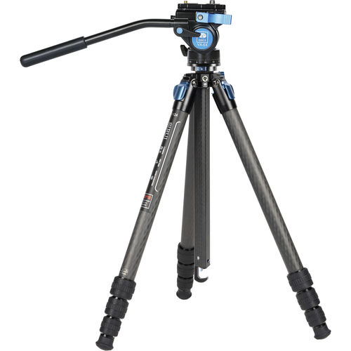 חצובת וידאו סיבי פחמן - Sirui ST124 4-Section Carbon Fiber Tripod & VA-5 X Fluid Head Kit