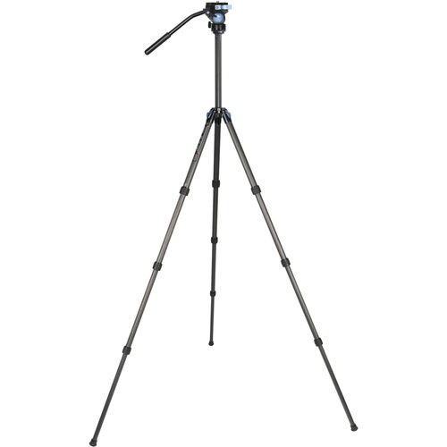 חצובת וידאו סיבי פחמן - Sirui ST124 4-Section Carbon Fiber Tripod & VA-5 X Fluid Head Kit