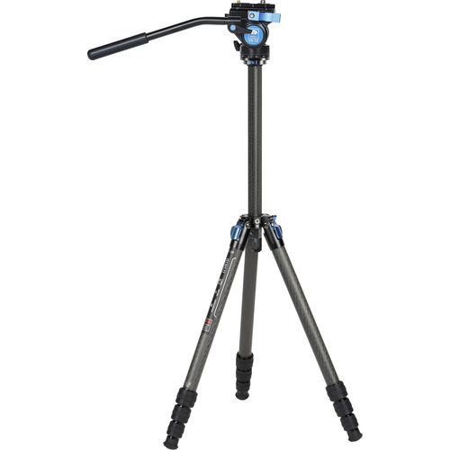 חצובת וידאו סיבי פחמן - Sirui ST124 4-Section Carbon Fiber Tripod & VA-5 X Fluid Head Kit
