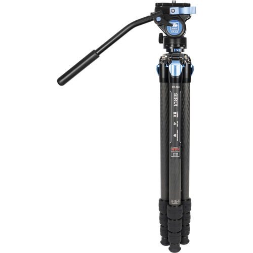 חצובת וידאו סיבי פחמן - Sirui ST124 4-Section Carbon Fiber Tripod & VA-5 X Fluid Head Kit