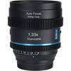 עדשה אנמורפית אוטופוקוס Sirui 20mm T1.8 1.33x S35 AF Anamorphic Lens (Sony E, Blue Flares)