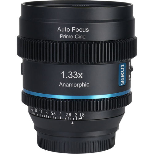 עדשה אנמורפית אוטופוקוס Sirui 20mm T1.8 1.33x S35 AF Anamorphic Lens (Sony E, Blue Flares)