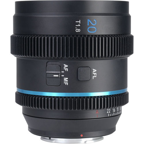 עדשה אנמורפית אוטופוקוס Sirui 20mm T1.8 1.33x S35 AF Anamorphic Lens (Sony E, Blue Flares)