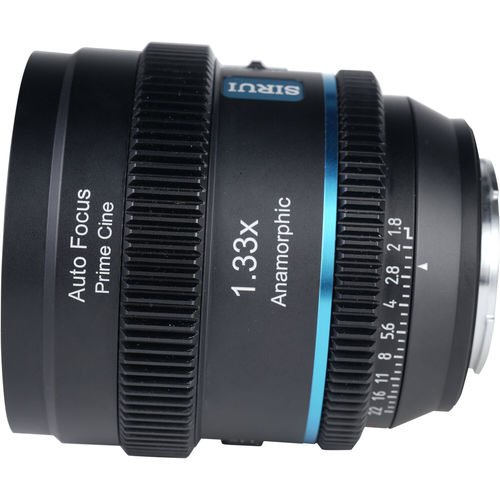 עדשה אנמורפית אוטופוקוס Sirui 20mm T1.8 1.33x S35 AF Anamorphic Lens (Sony E, Blue Flares)