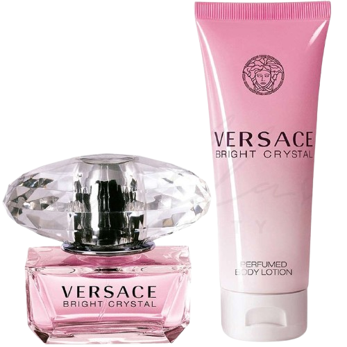 Versace Bright Crystal Gift Set 50ML EDT + 100ML Body Lotion מארז ורסצ'ה ברייט קריסטל לאישה