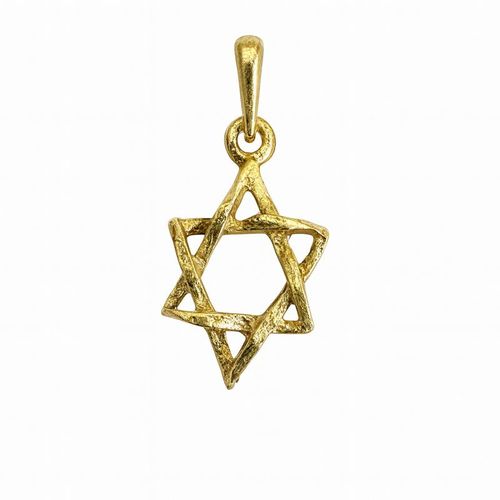 תליון מגן דוד פתוח זהב צהוב 14 קראט
