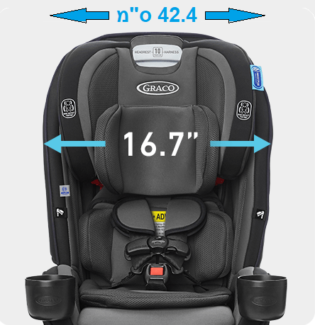 כיסא בטיחות משולב בוסטר צר במיוחד 3 ב 1 טרופיט True3Fit LX הכל באחד (לשעבר Slimfit)